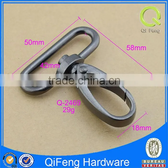 Q-2469 black dog leash hook, clip swivel hook, fittings swivel hook