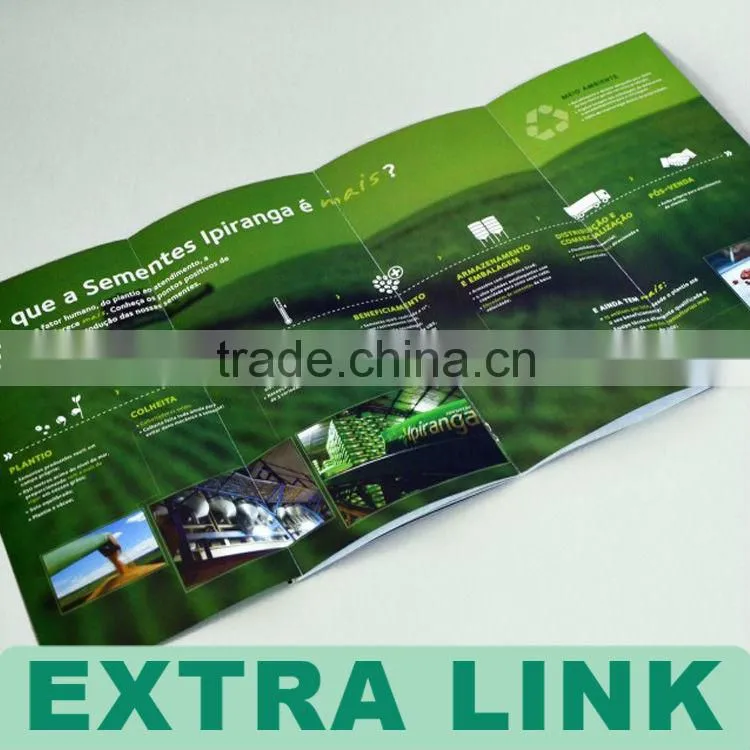 Glossy Paper Four Folded Flyer/Leaflet Printing Service