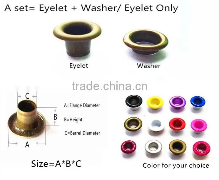 fashion Decorative Metal Custom Mesh Eyelet for caps shoes