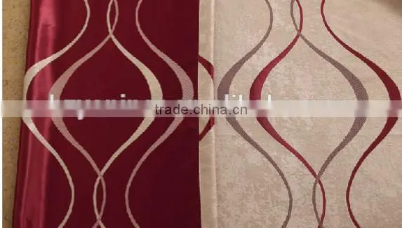 100% Poly sun-shading jacquard blackout fabric flame Retardant blackout fabric for living room