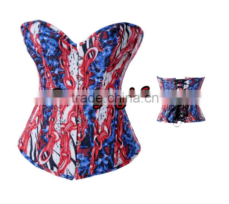 Popular Women unique exclusive chain overbust corset manufacturer