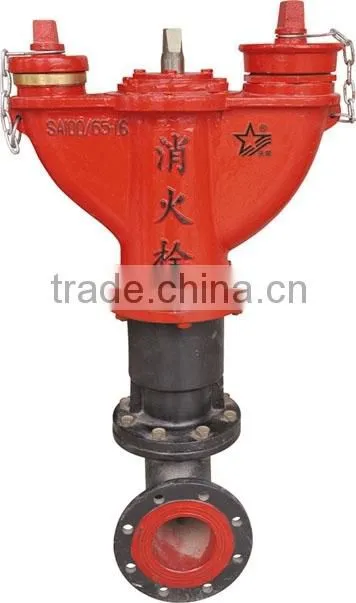 Fire fighting equipment Double Outlets Fire Hydrant valve