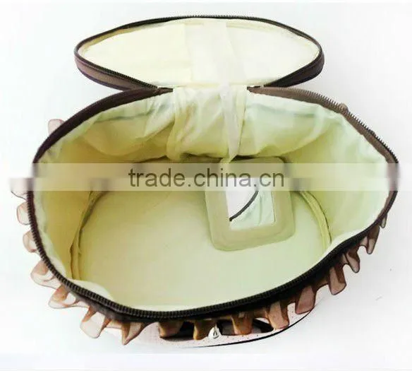 Cute cosmetic bag with mirror