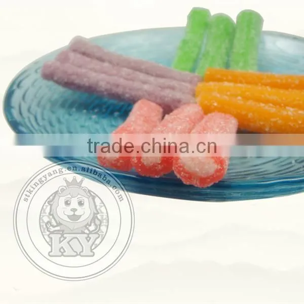 Short Center Filled Sour Powder Belt Stick Candy Sweet