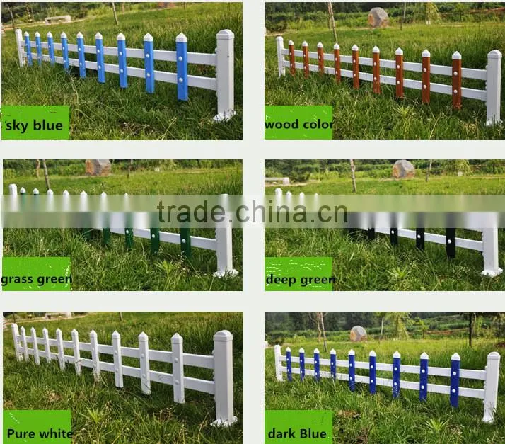 plastic galvanized steel garden fence outside pvc steel lawn fence