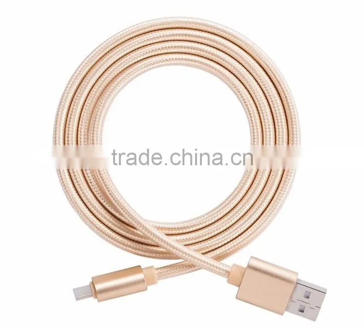 New arrival customized wholesale metal braided usb cable 2 in 1 mirco usb cable multi-function usb charger cable