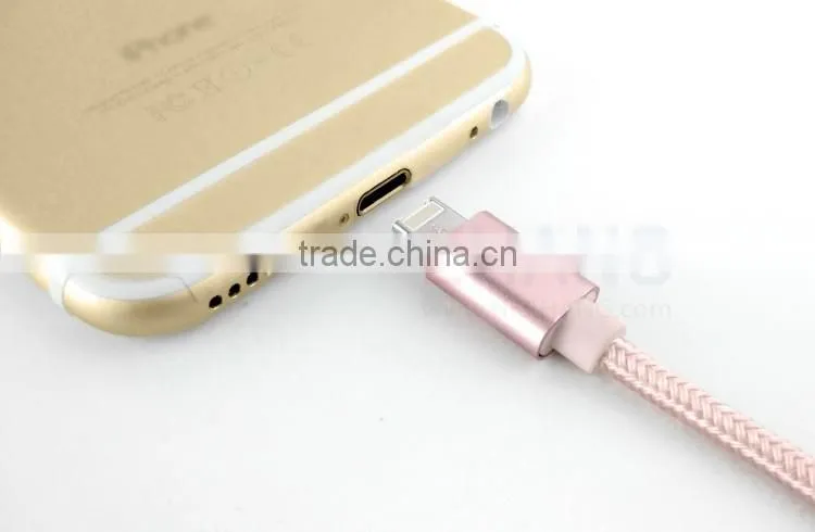 MFi 2 in 1 USB cable for iPhone and Samsung,for apple mfi certified cable braided