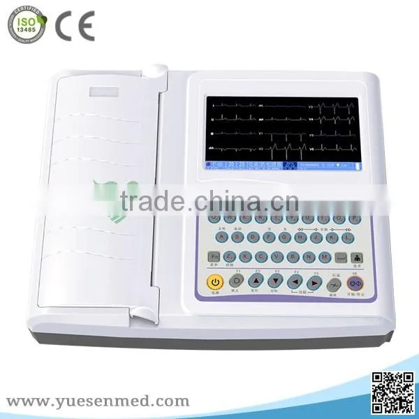 Medical CE portable 12 lead ecg machines china