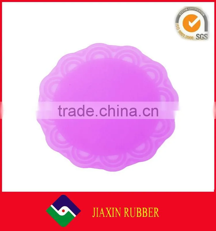 Cheap affordable drink coaster,flexible round silicone cup coaster