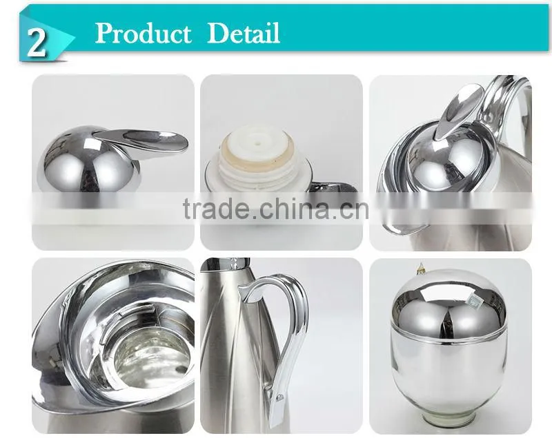 2014 Wholesale practical glass liner vacuum hotel jug(JGUD)