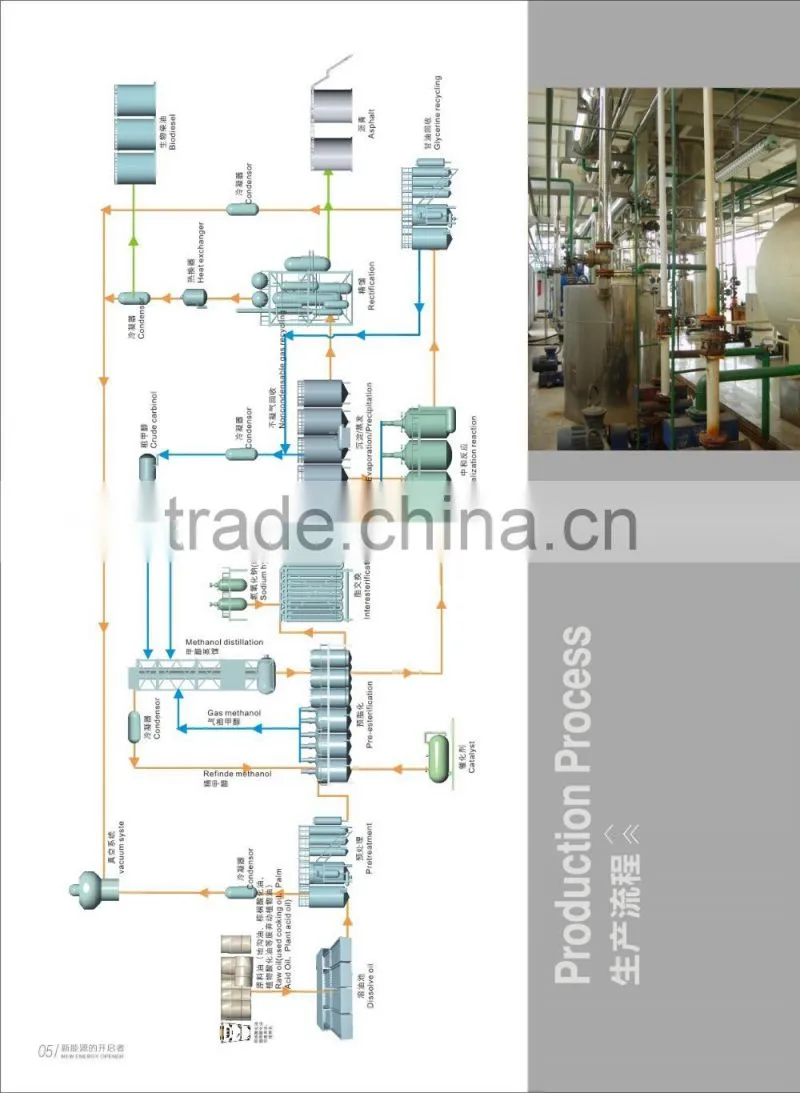 5-20tons per day used cooking oil for biodiesel