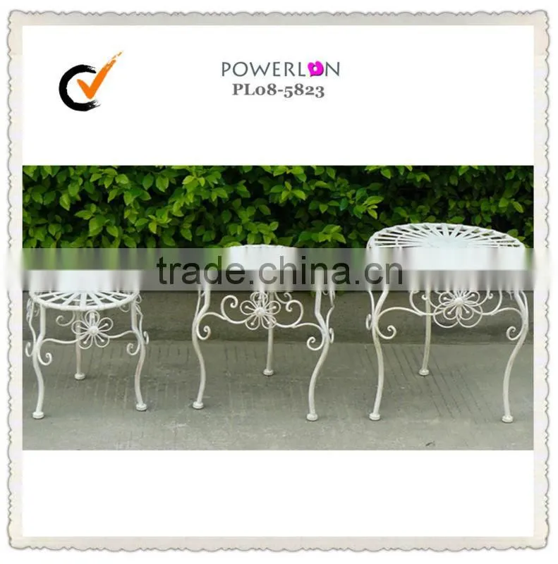 Antique White Metal Wedding Flower Planters