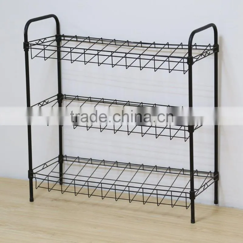 3 tiers metal wire shoes rack nd shoes storage organize