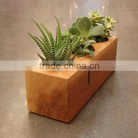 Little wooden plant Wooden Flower Holder Stand Pot