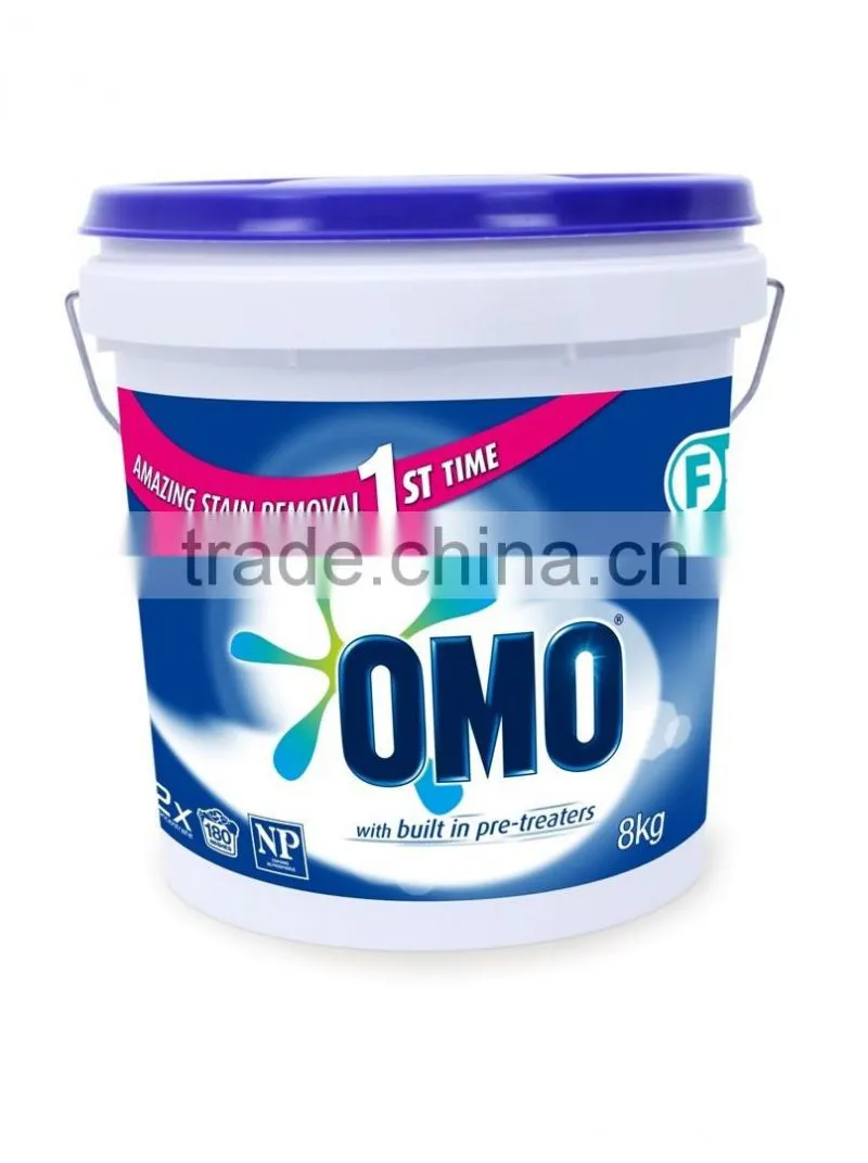 High Quality Powder Detergent Bucket with Handle, Plastic Container for Washing Powder