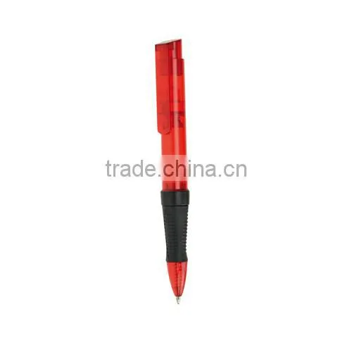 Best selling feature pen transparent ballpoint pen with sticky notes