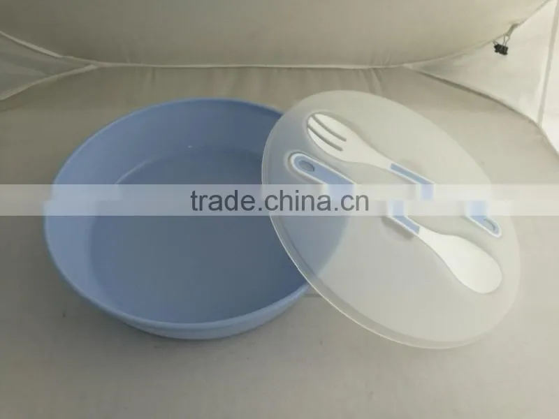 Food grade salad bowl with built in serving spoon and fork/Salad bowl to go with serving spoon