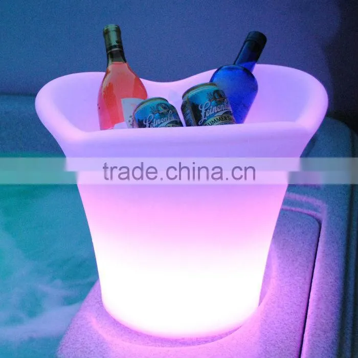 Multi color change Rotomolding LED light fruit dish/basin/bowl/made of PE/OEM service