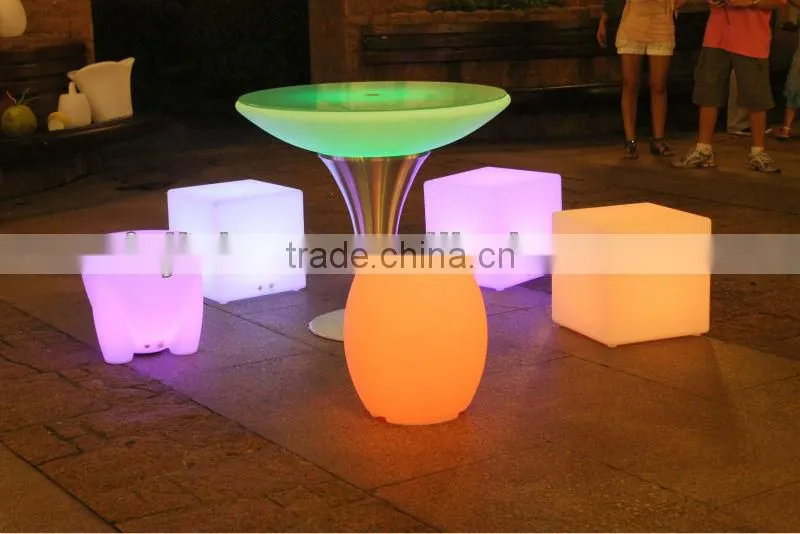 Colorful rechargable LED bar table