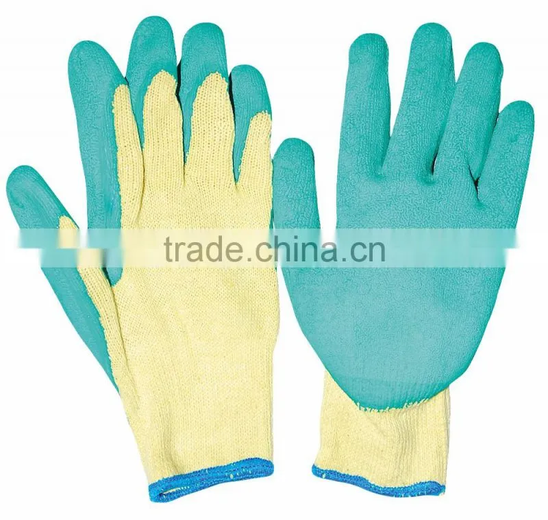 Mix Color Knit latex safety gloves