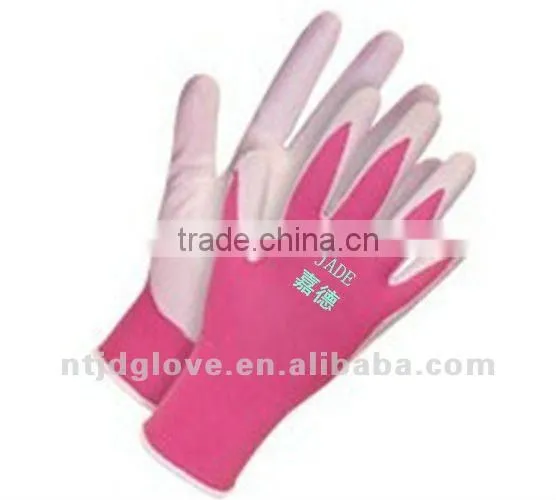 Nylon knitting and Nitrile coated glove , working gloves