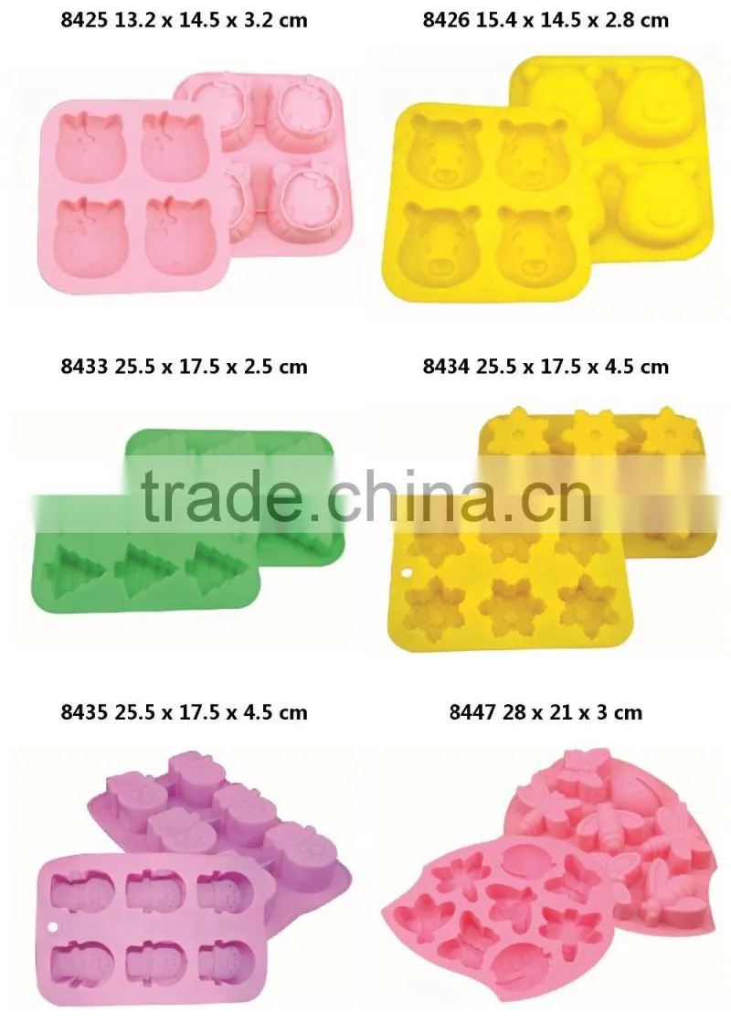 colorful silicone ice cube tray