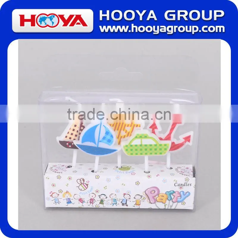 Ship shaped children party candle