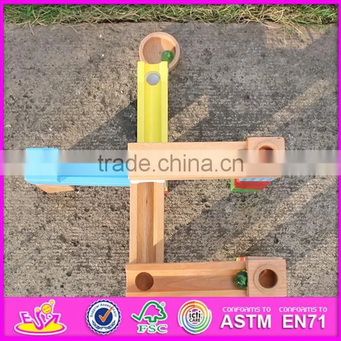 2016 new design building blocks funny children wooden marble run toys W13A126