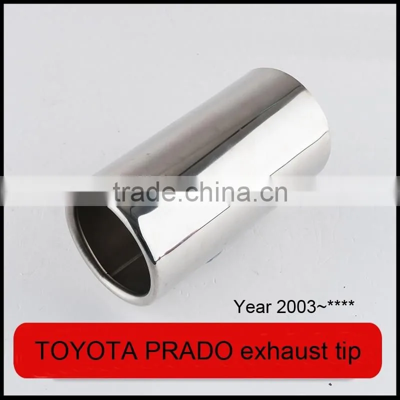 auto tuning stainless muffler tip in exhaust pipe for TOYOTA PRADO