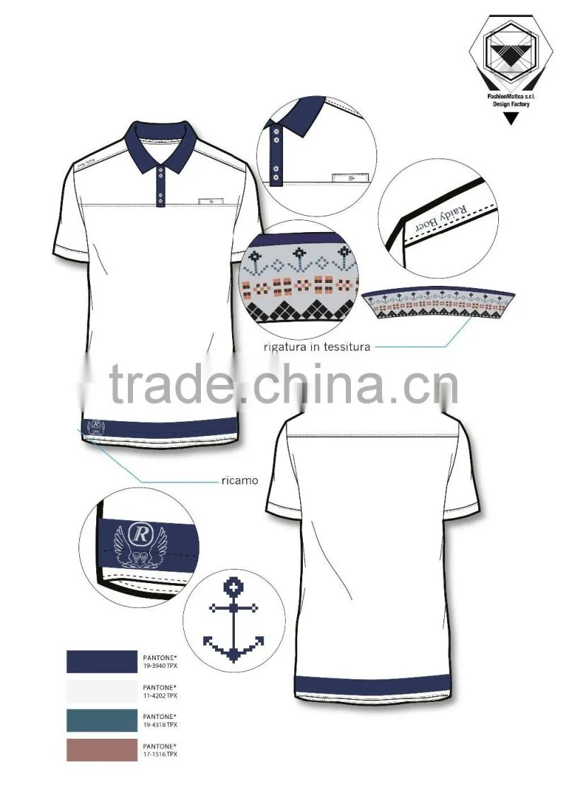 Men's knit polo short t shirt ODM service