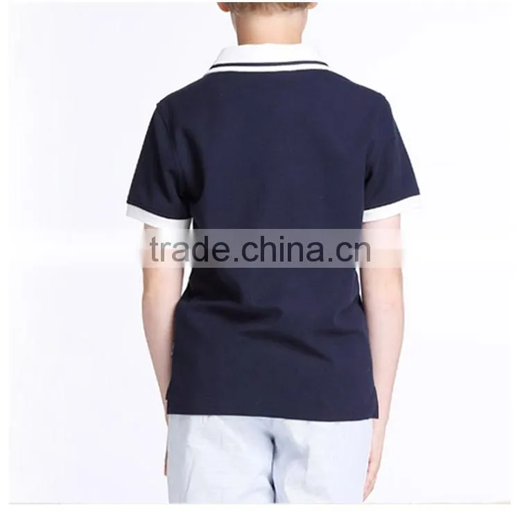 British student boys T-shirt polo shirt, V collar college, short sleeved Sweat can custom