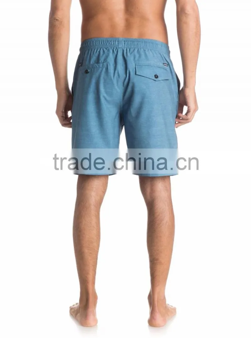 2017 Cusrom Men Board Shorts Stretch Waist Custom 100% Cotton Royal Oxford Shorts Double Flat Welt Back Pockets