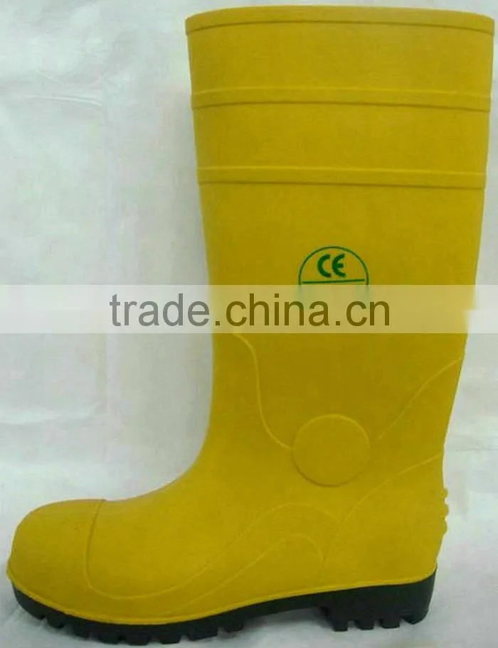 High Quality Erode Resistance Antislip PVC Chemical Steel Toe Work Boots