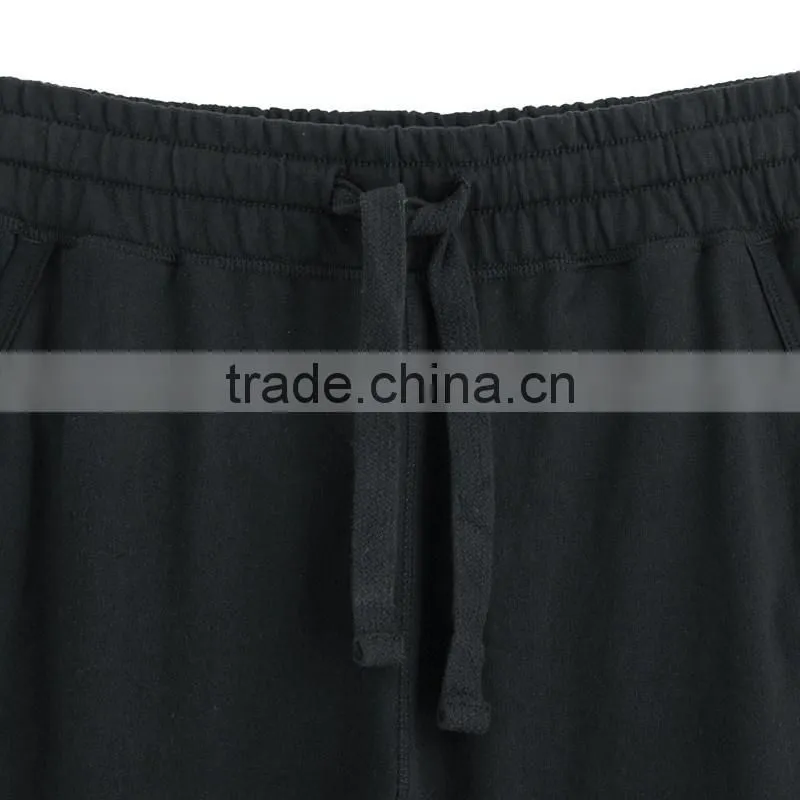 2015 OEM wholesale mens solid color sports gym trousers with side & back pockets