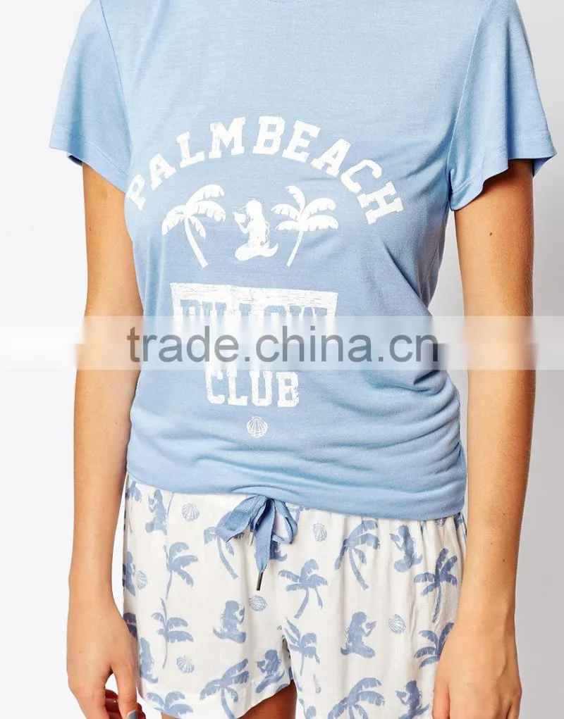 Beach Top and Shorts PJ Set