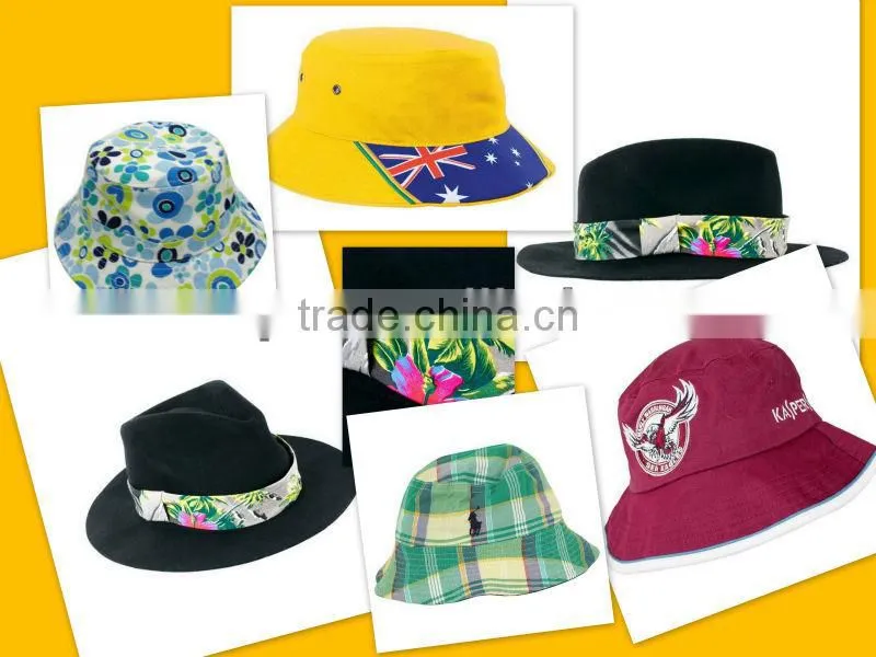 Pot 100% cotton fabric men bucket hat floppy hat