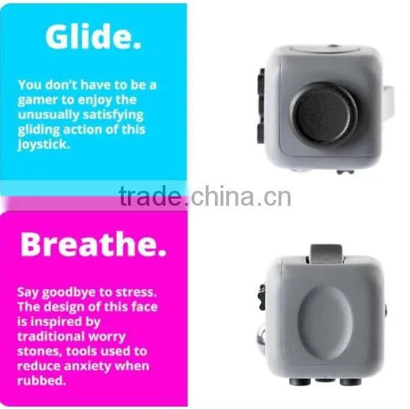 2017 factory new toy magic cube stress relief plastic fidget cube