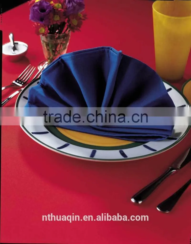 100%spun polyester table linens and spun poly napkins