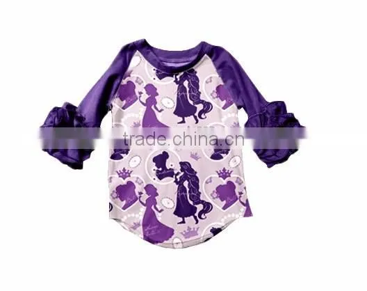 2017boy removing clothes of girl image wholesale icing cute animals printed shirt children ruffle shirts toddler