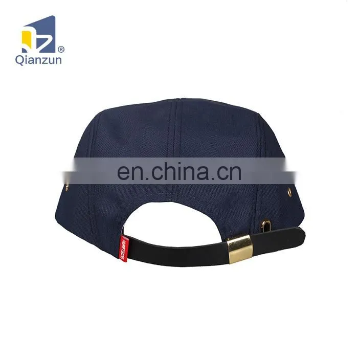new fashion custom leather patch 5 panle plain dad hat