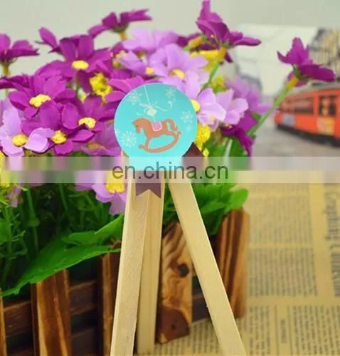 Cute Badge Shape Rocking Horse Bag Label Baking Bag Sealing Sticker Baby Shower Gift Decoration Craft Packing DIY Material