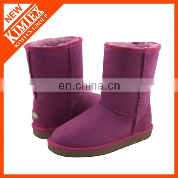 purple winter boots with warmed wool inside