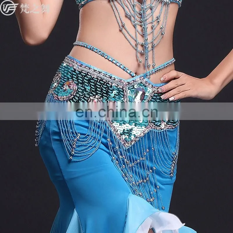 Y-2057 Egyptian beaded tassel belly dance hip belt