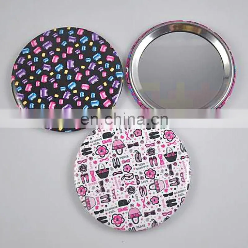 OEM factory -Promotional tinplate pocket mirror