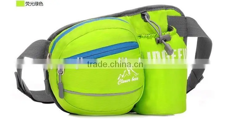Hiking Waist Pack, Outdoor Water Resistant Waist Bag with Water Bottle (Not Included) Holder, Running Belt Bag Pouch Fanny Pack