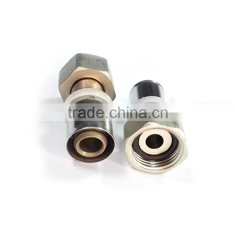 International standard ISO 17484 press union female brass gas fitting for heating system
