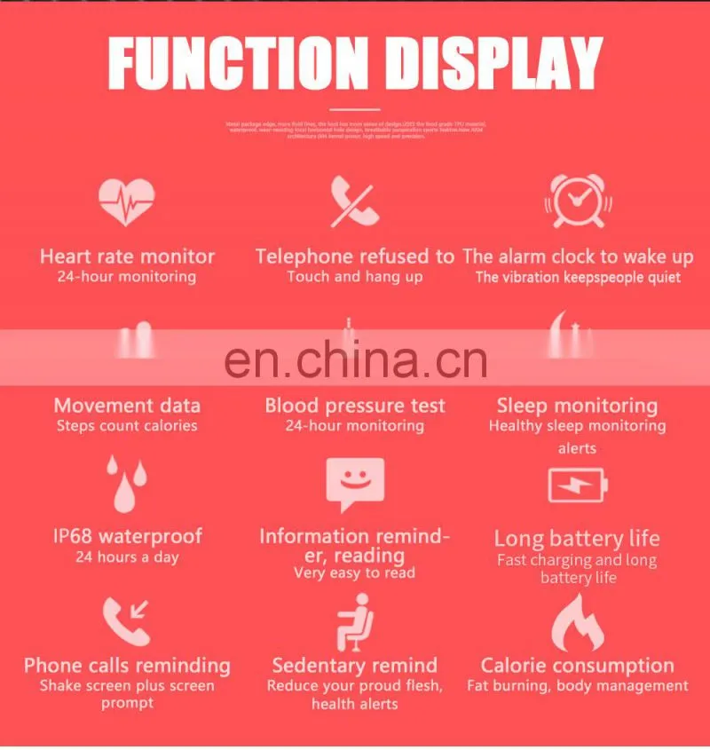SANDA CR11 Full touch screen smart watch camera heart rate temperature luminous unisex sport Heart Rate Monitor Smart Watch Band
