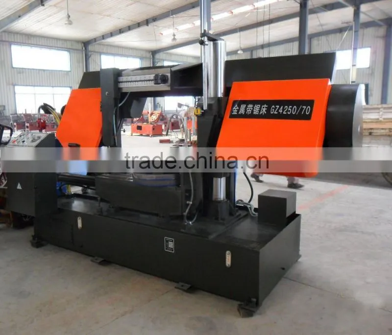 Double-column metal straight cutting horizontal band saw used GZ4250/70