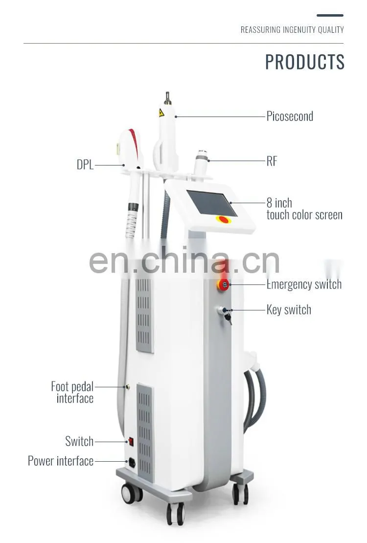 2022 new professional beauty salon 3 in 1 elight dpl ipl opt / RF / pico laser hair removal machine