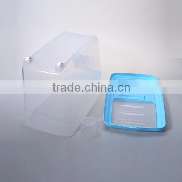 New arrival 15L plastic rice storage container, rice bucket with wheels
